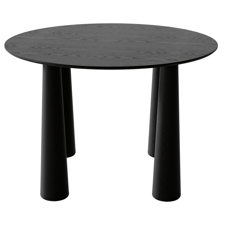 Table de salle à manger Caitlyn, H 30 po x L 45 po x l 45 po, Noir, noir, noir, noir