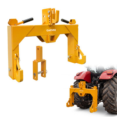 3Point Quick Hitch for Category 1 Tractors  3000 LBS Capacity with Upgraded Adapter  2 Receiver  5Level Adjustable HeavyDuty Hitch Attachment f