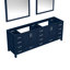 Meuble-lavabo double bleu marine 84 po X P 22 po D et l 34 po Miroirs-117984769