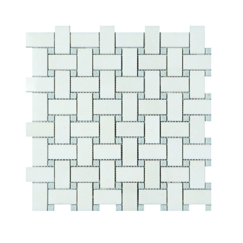 Marble Basketweave Moasic Floor Use Wall Tile