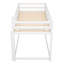 Lit superposé moderne au-dessus d'un lit simple avec meubles de chambre à coucher en échelle-385325703