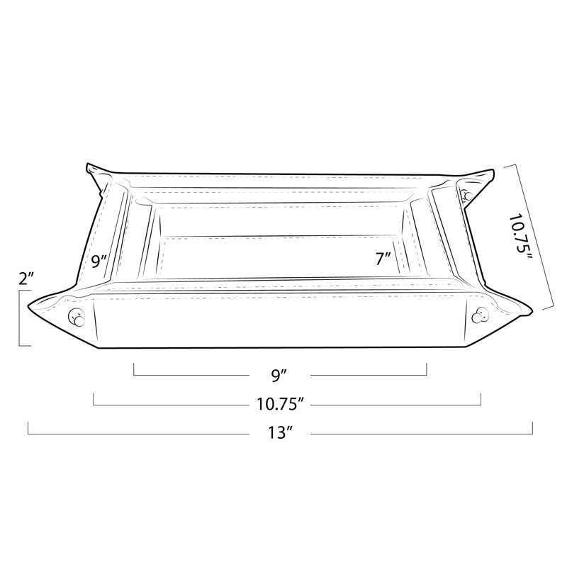 Derby Decorative Tray, Black