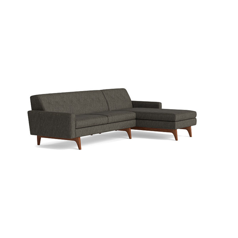 Tyler Chaise Sectional, Performance Weave - Onyx, Right Hand Facing