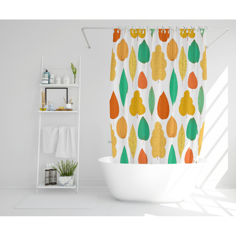 Caspian Polyester Shower Curtain, 168cm H x 168cm W