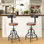 Tabouret pivotant en bois massif Jaykon