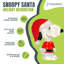 Présentoir lumineux Snoopy Santa