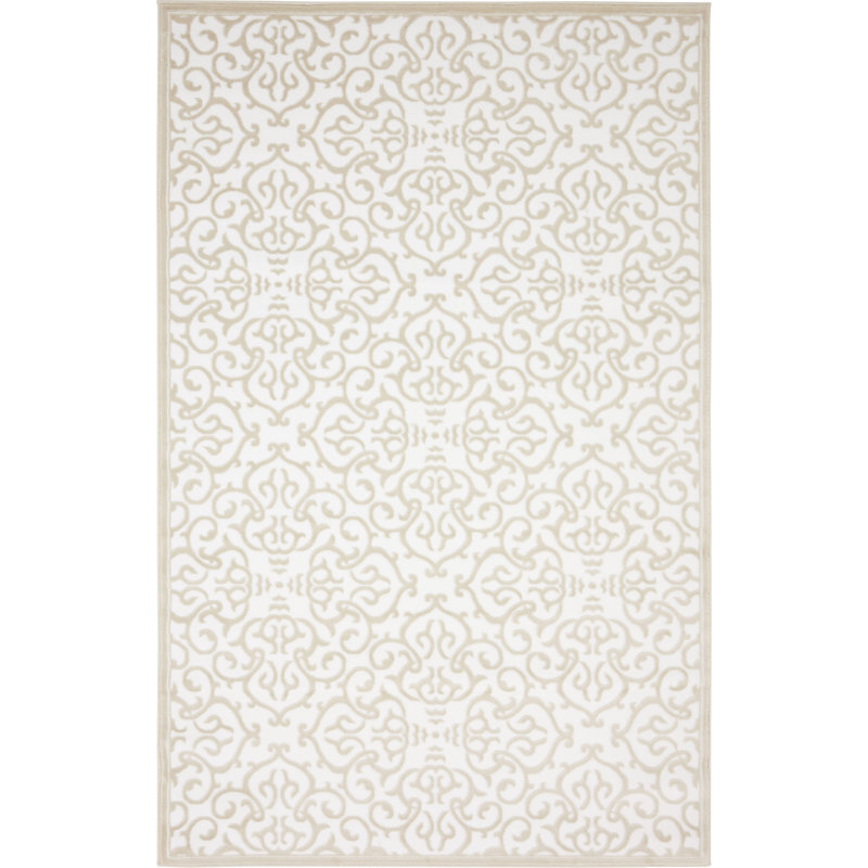 Tapis blanc / beige Anah, Rectangle 5 pi 1 po x 8 pi