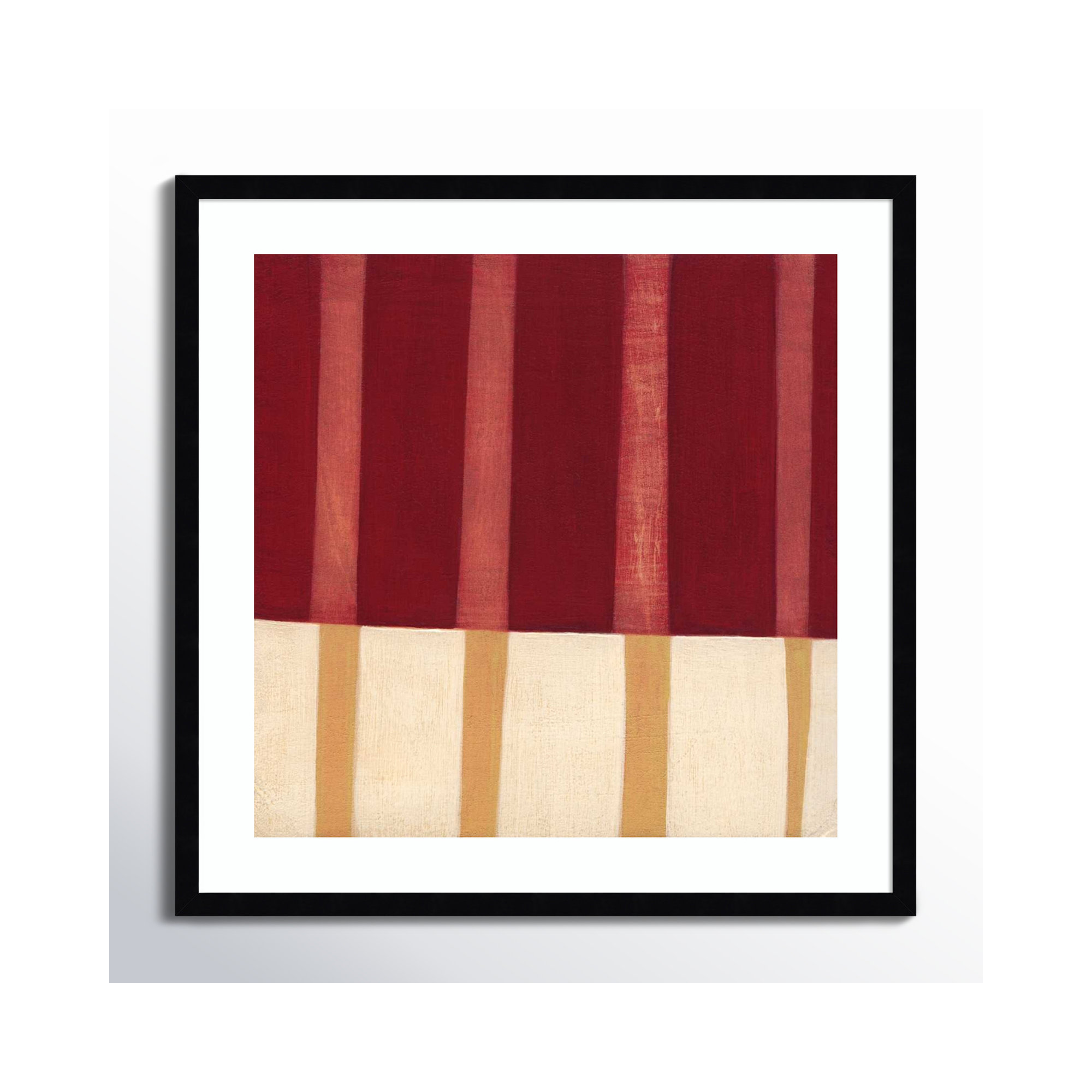 Broken Stripes 4 by Laura Nugent, 25" H x 25" W x 1" D, Black