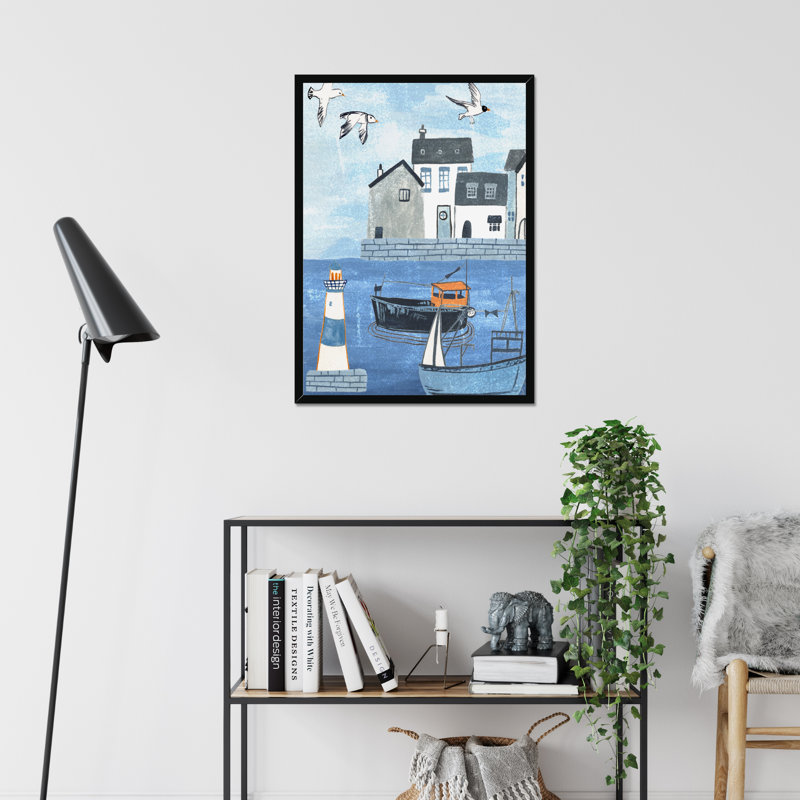 Sailors Rest IV by Melissa Wang - Painting, Black Framed Paper Print, 50cm H x 34cm W