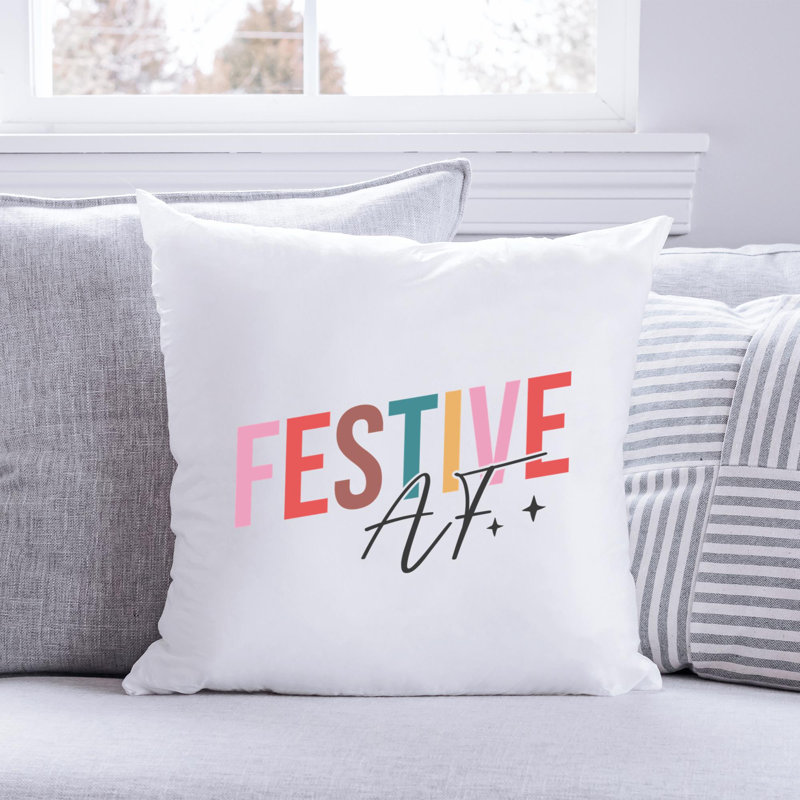 Christmas-16 Polyester/Polyester Blend Reversible Throw Pillow, 20" x 20"