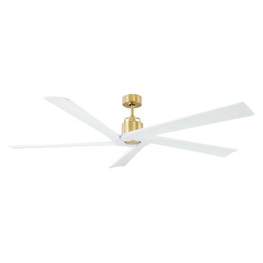 Hicks Hand-Rubbed Antique Brass 60-Inch LED Ceiling Fan