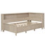 Lit de jour en bois avec tablettes de rangement et 3 tiroirs-1169290310