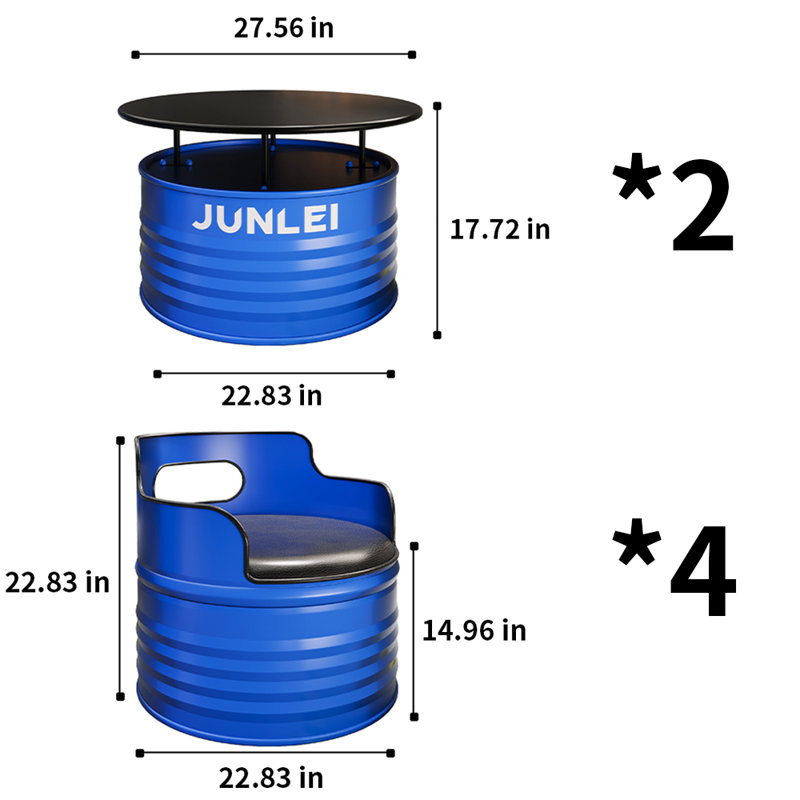 Lestina 4 - Person Pedestal Dining Set