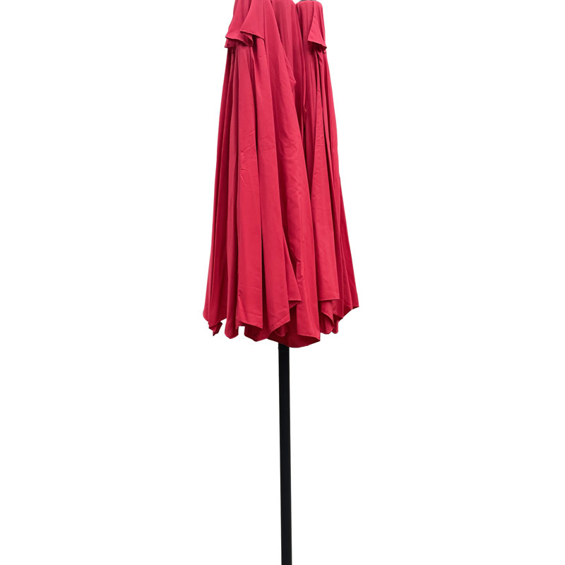 Très grand parasol double de 15 pi x 9 pi pour la cour arrière - abri de piscine pour terrasse de jardin avec manivelle et évents imperméables pour patio