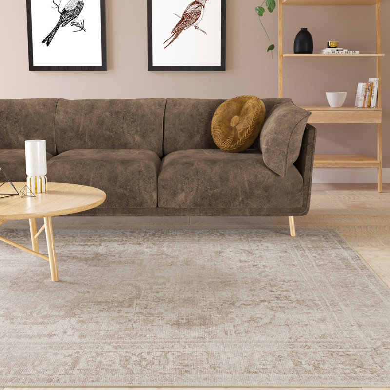 Vintage Look Cotton Flatweave Washable Area Rug, 120cm x 170cm