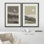 Idea4wall, reproduction d'art encadrée, ensemble, croissant de lune, soleil brillant, aquarelle, paysage, symboles abstraits, art moderne, bohème, graphique, chic et coloré pour le salon, la chambre à coucher, le bureau