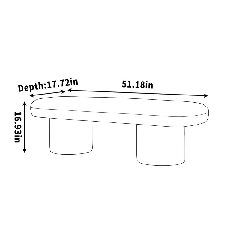 Arbelaez, Green, 16.93" H x 51.18" W x 17.72" D