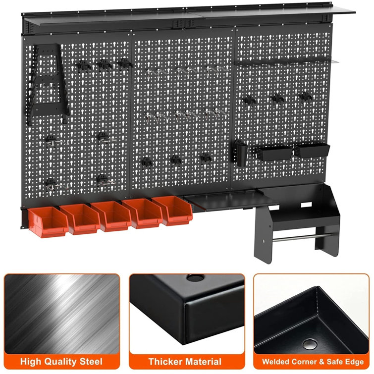 WFX Utility™ Reinertown 22.12'' H x 27.95'' W Wood Pegboard & Reviews