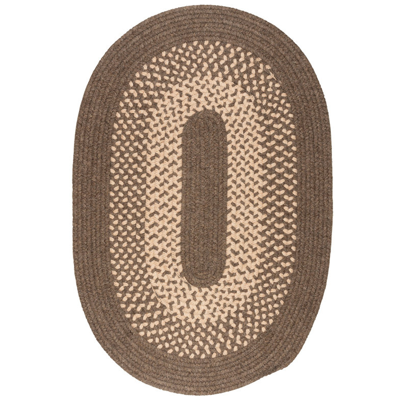 Tapis réversible en mélange de laine Lionel - brun rôti, Rectangle 2 pi x 4 pi