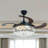 42" Modern Crystal Ceiling Fan With Led Light