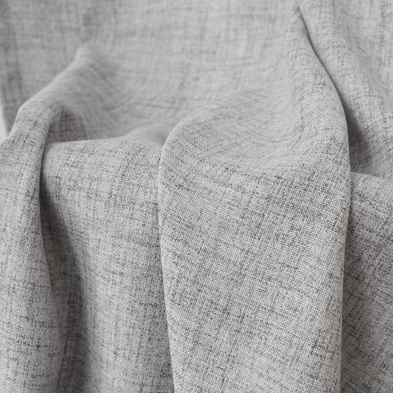 Paire de rideaux semi-transparents avec passe-tringle Janie, L 52 po x L 63 po, Gris