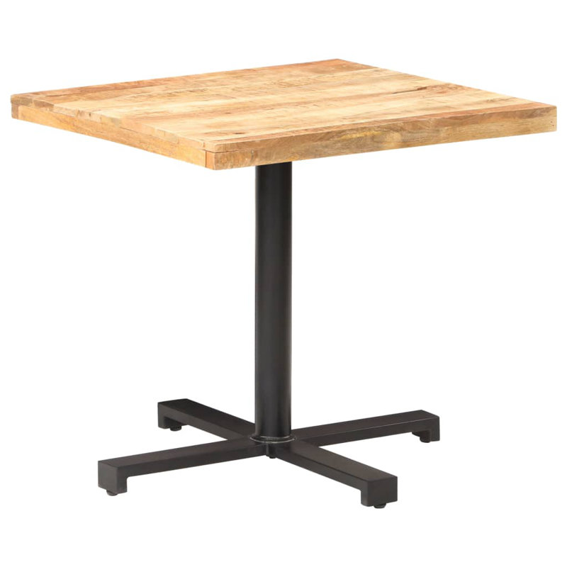 Bistro Table Square Solid Acacia Wood, 29.53" H x 31.5" W x 31.5" D, Light Walnut