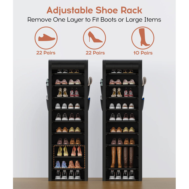 Shoes Rack,10 Tier Tall Shoe Rack - Narrow Shoe Rack with Storage Box, –  oyrel