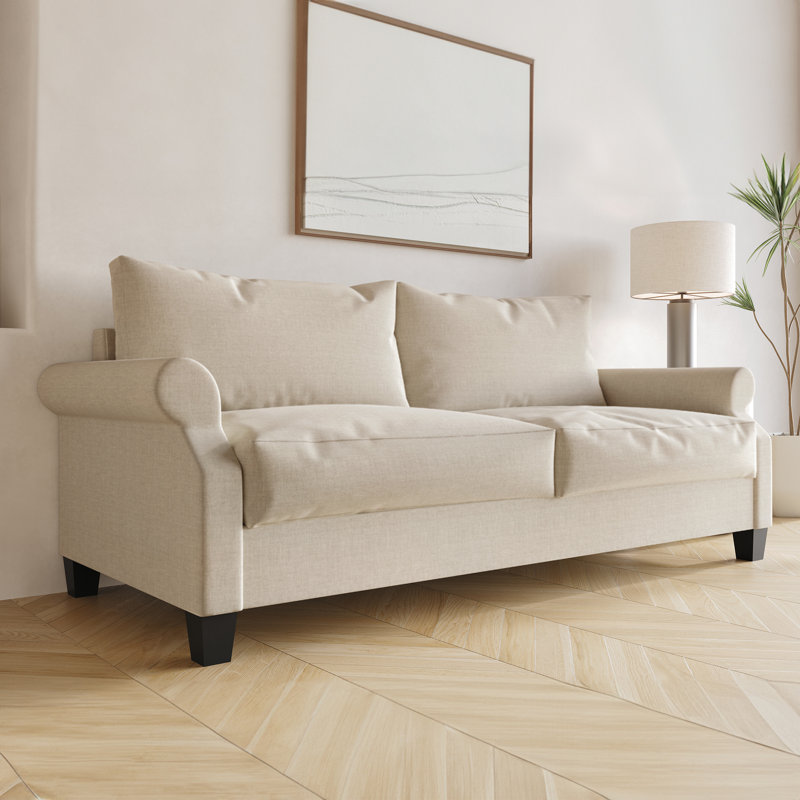 Mayner Fabric Reception Sofa, Beige