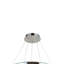 Luminaire suspendu encastré à DEL en chrome poli intégré de 45 watts Uzma