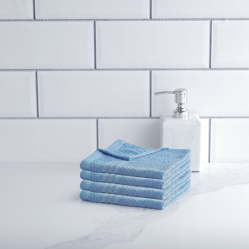 Ensemble de débarbouillettes 100% coton Ariza Sleep Premium - absorbant, durable et doux au toucher - ensemble de 4 débarbouillettes
