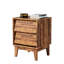 Tables de chevet de style Mid-Century moderne, biseauté de style rétro, fait, option d'espace de chambre à coucher (2), biseauté, avec bois massif-1596752102