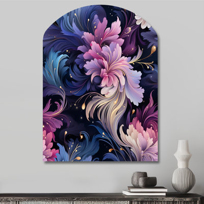 Nancy - Damask Irregular Wall Art - Arch Shape