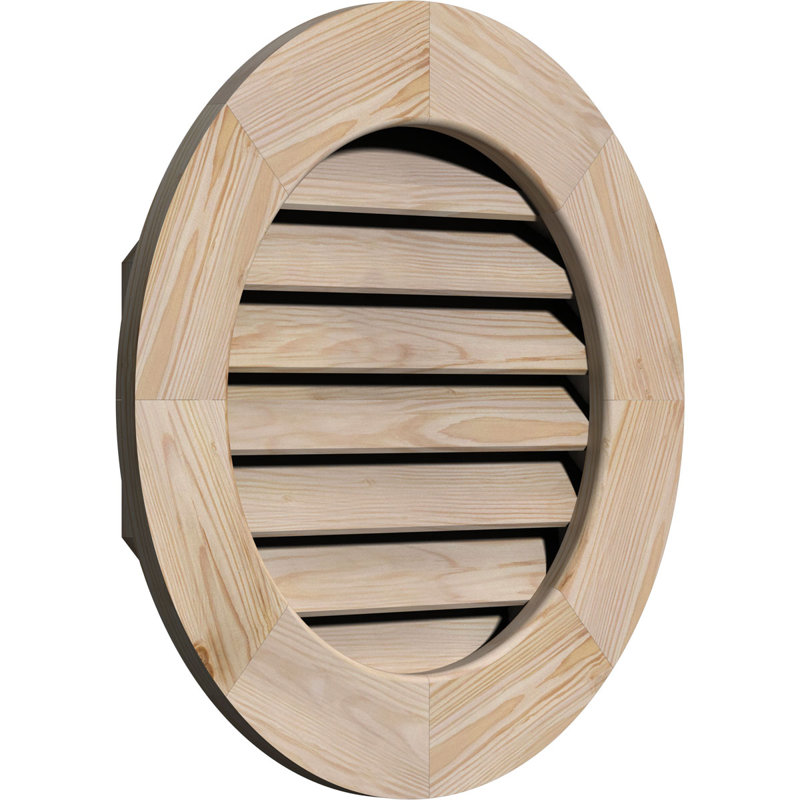 Ekena Millwork Wood Wall Vent Cover, 23" H x 23" W (RO: 18" H x 18" W), Unfinished Pine (Smooth)