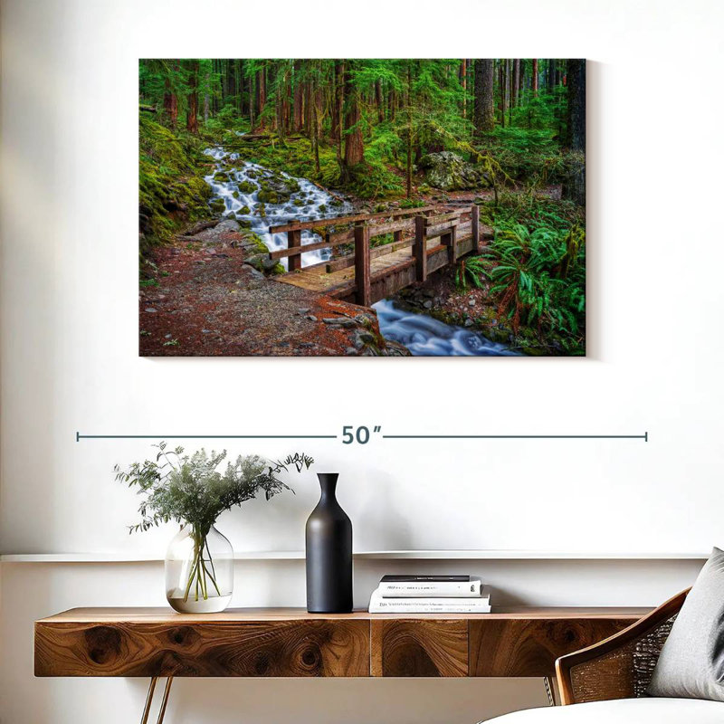 Alvord Old Olympic Forest Bridge, 26" H x 39" W