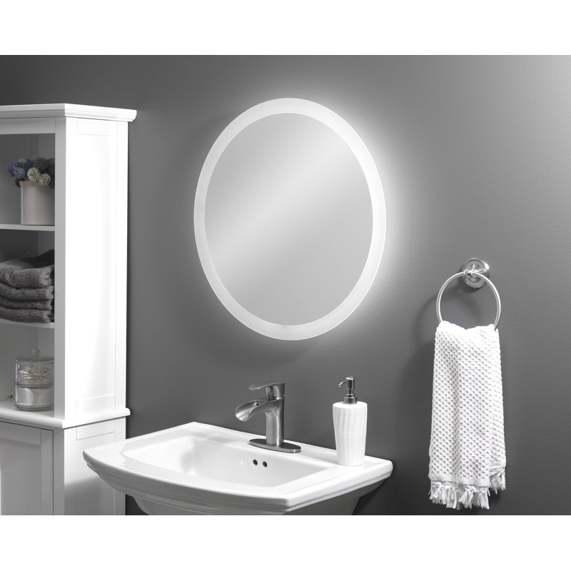 Miroir DEL rond 22 po, température de couleur de 6400 K, prise optionnelle