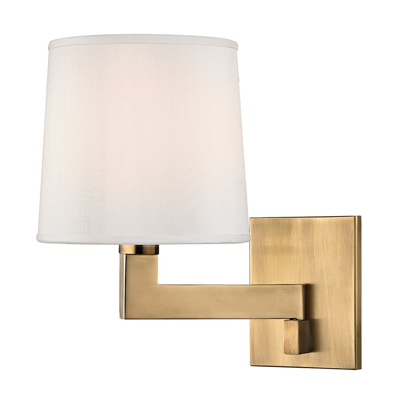 Fairport Flush Mounted Sconce, 11.25" H x 7.5" W x 10.5" D, Aged Brass
