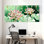 Ensemble de 3 tableaux muraux géométriques en toile tendue représentant des fleurs de lotus