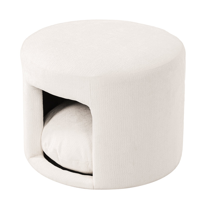 Repose-pieds rembourré Nuosse, Beige