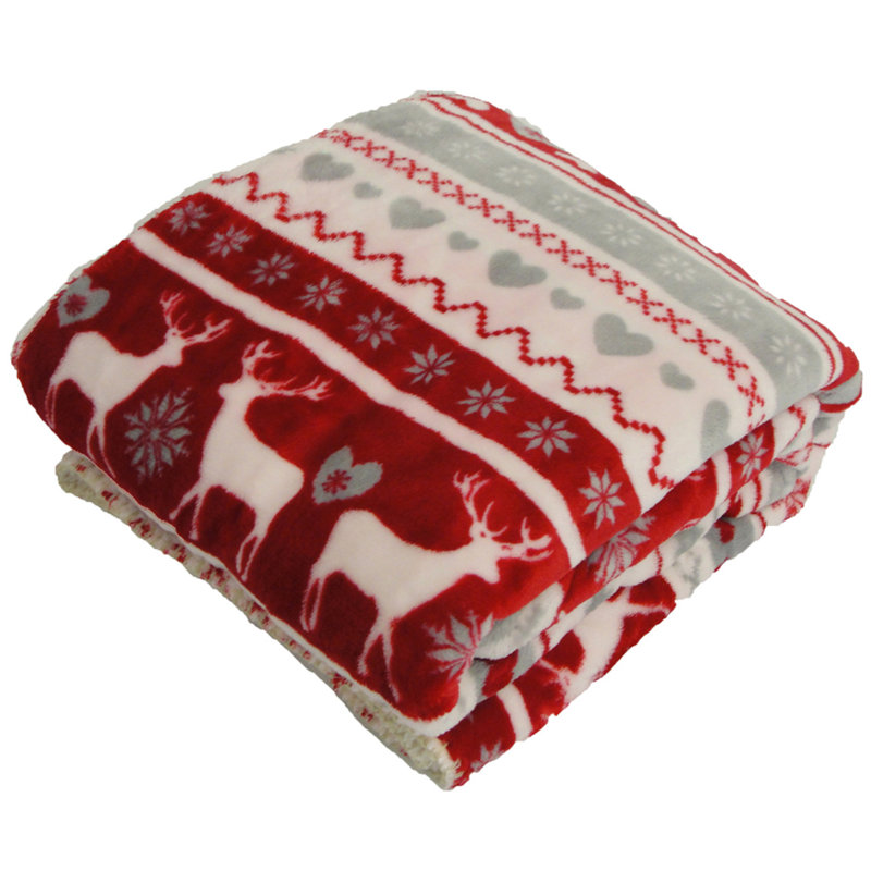 Jeté en molleton Sherpa, Écarlate