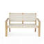 Causeuse de patio en bois d'acacia Melvin-108971822