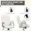 Chaise de bureau capitonnée avec fonction d'inclinaison réglable en hauteur blanc cassé