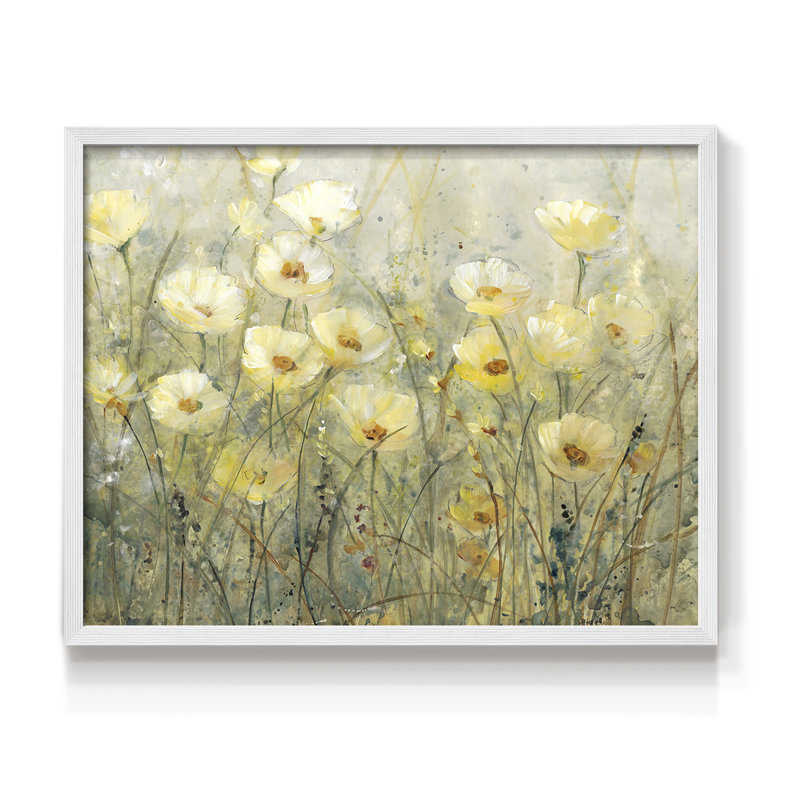 Été en fleurs I - reproduction encadrée - réarmable, H 22 po x l 28 po, Blanc