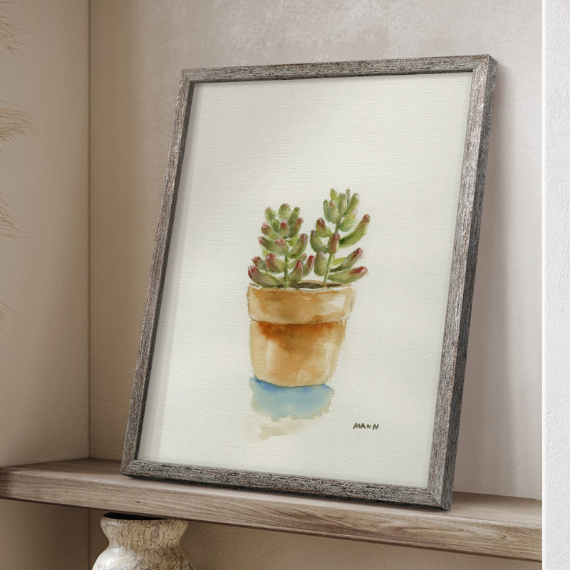 Succulent III, reproduction encadrée - bois massif, H 21 po x l 17 po