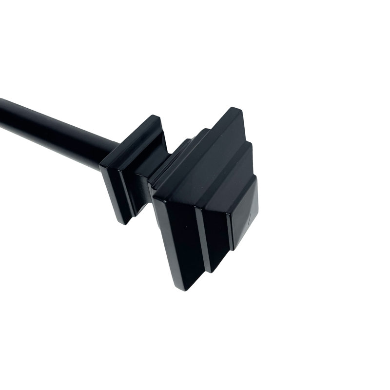 Tringle à rideaux simple Guedira, 30" - 78", Noir
