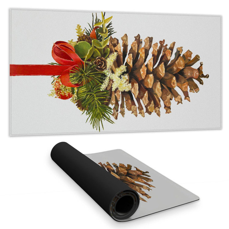 Christmas pine cone - 15.75"x31.50" Desk mat