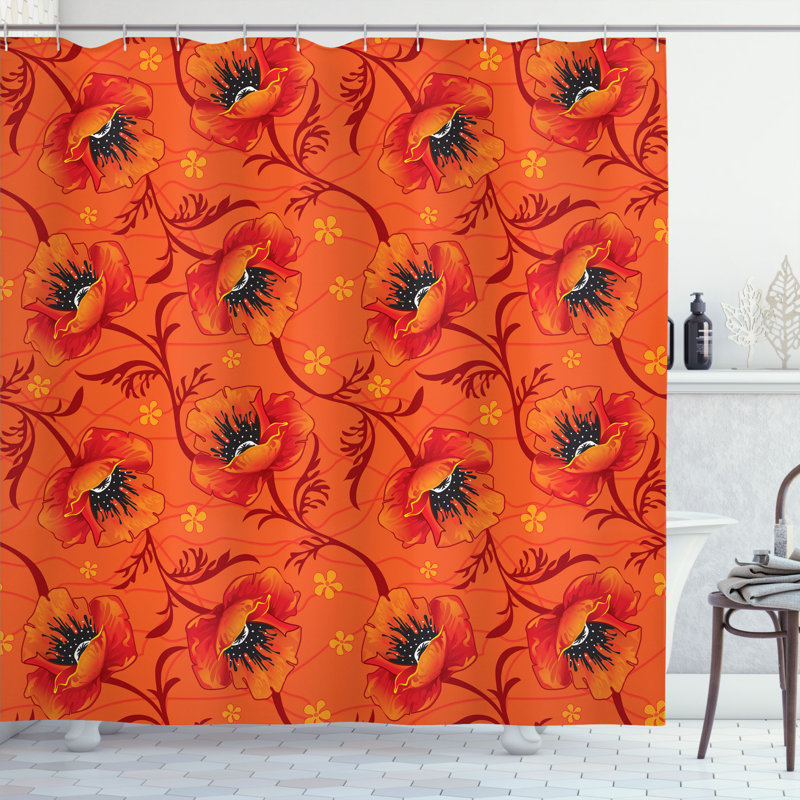 Shower Curtain with Hooks Included, 84" H x 69" W