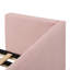 Lit de jour simple tapissier avec couchette escamotable, rose-1600034336