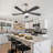 52 Inch Modern Ceiling Fan With Dimmable Led Light 5 Solid Wood Blades Remote Control Reversible Dc Motor With Smart App Control