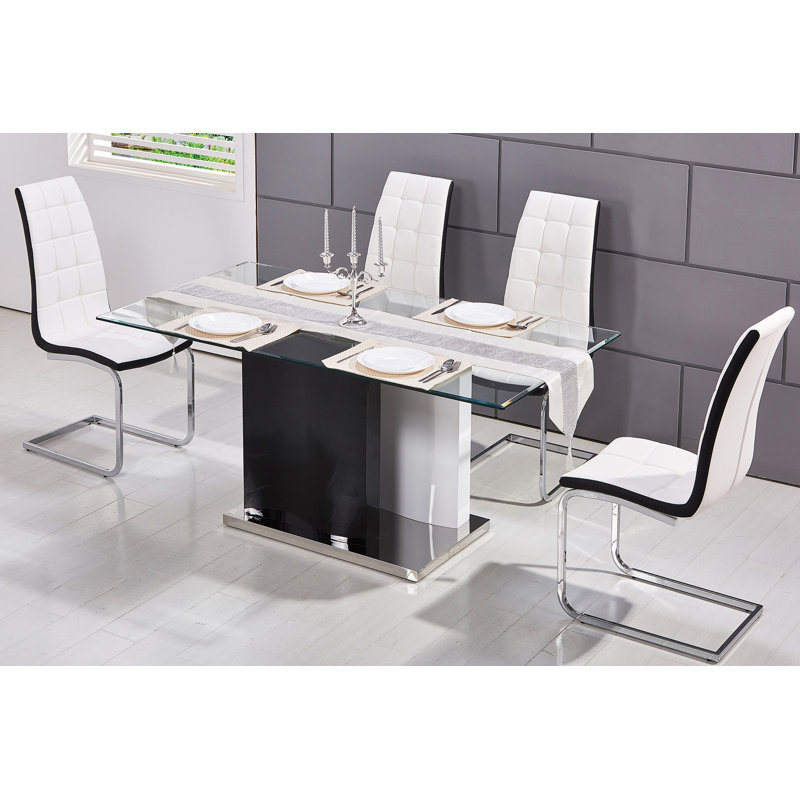 Kingsdown 63" Modern Glass Dining Table