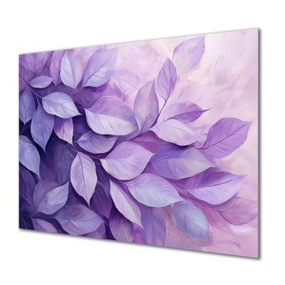 Lilac Leaves Canopy Of The Forest III - Leaves Metal Wall Art, Traditional Metal Art Print